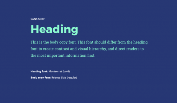 Cặp chữ #1: Tiêu đề dùng font Sans-Serif + Nội dung dùng font Slab