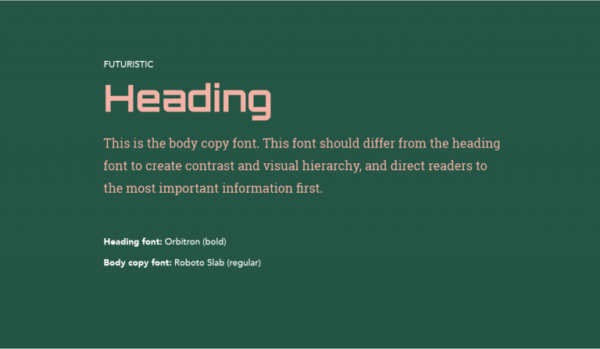 Cặp font #10: Tiêu đề dùng font chữ futuristic + Nội dung dùng font chữ slab | Ảnh 1