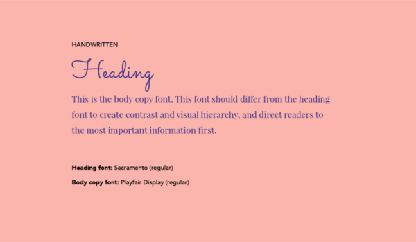 Cặp chữ #4: Tiêu đề sử dụng font chữ viết tay + Nội dung dùng font sans-serif | Ảnh 1
