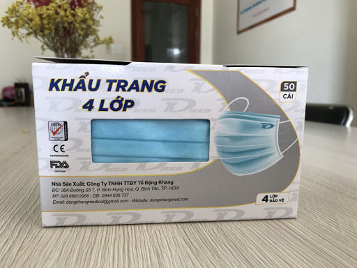 Khẩu trang y tế 4 lớp Đặng Khang