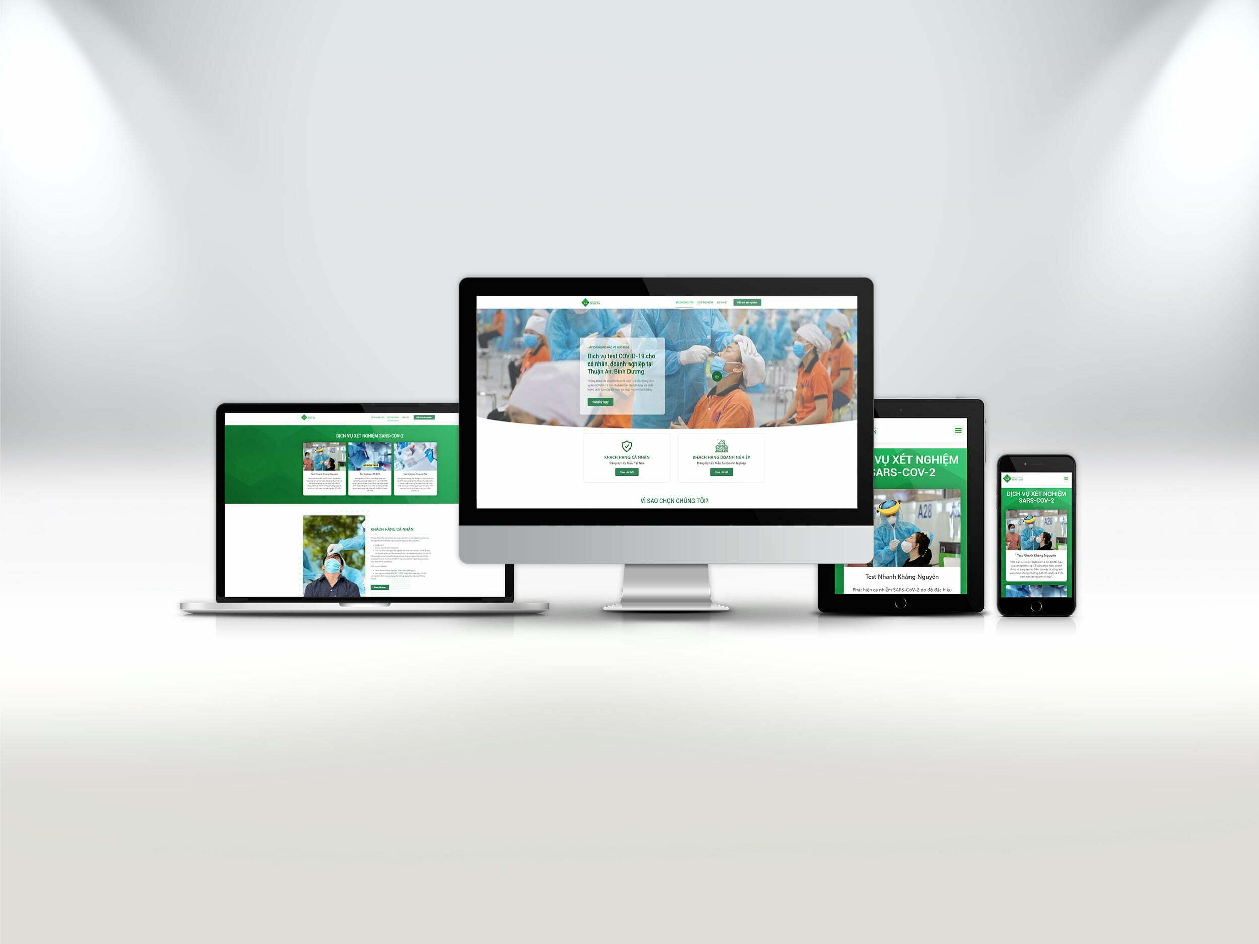Thiết kế Landing Page phòng khám Bình An (lĩnh vực: dịch vụ test COVID-19)