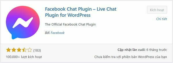 Facebook Chat Plugin giúp bạn cài đặt Facebook Messenger cho website của mình