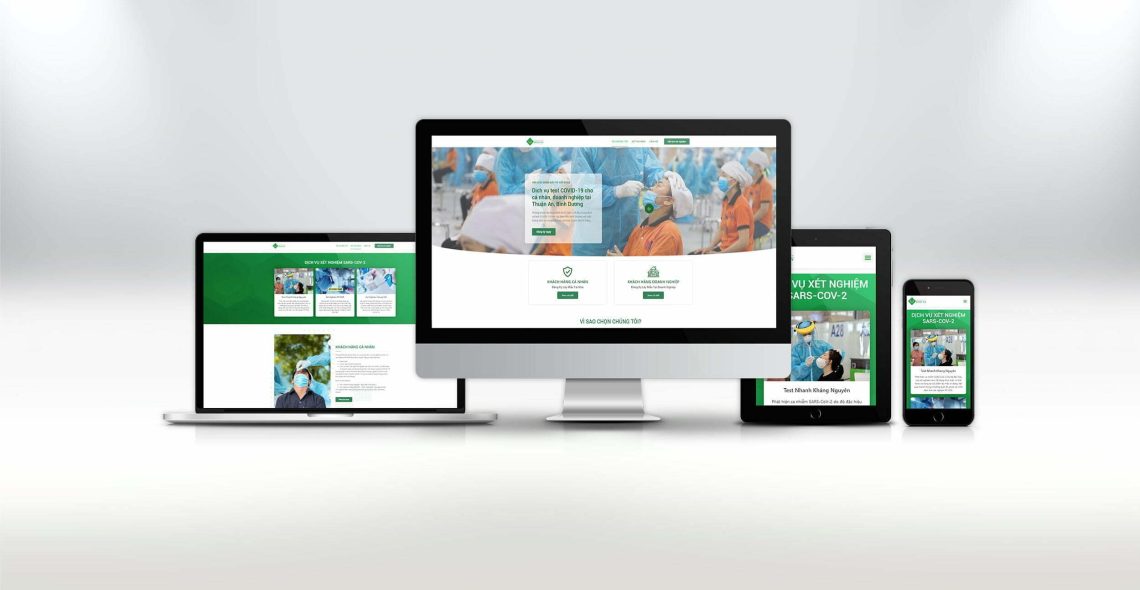 Thiết kế Landing Page phòng khám Bình An (lĩnh vực: dịch vụ test COVID-19)