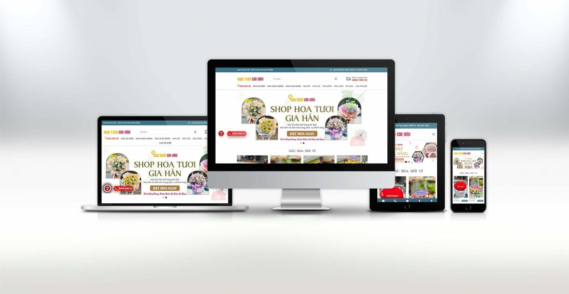Thiết kế Website shop Hoa Tươi Gia Hân Đà Nẵng (lĩnh vực: shop hoa Đà Nẵng)